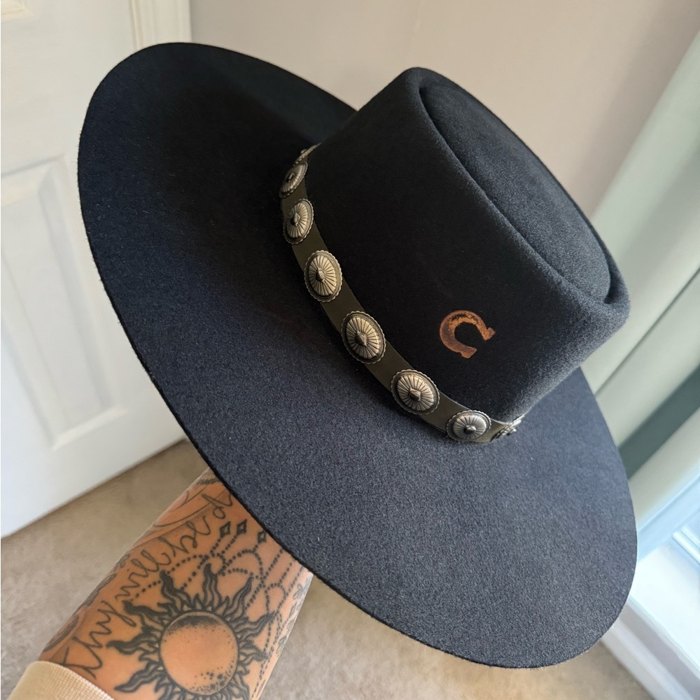 BLACK HIGH DESERT FASHION HAT CHARLIE 1 HORSE HAT